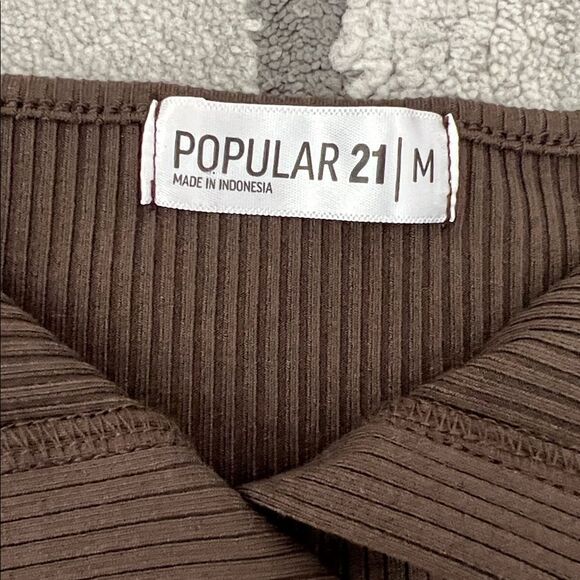 Popular 21 Ribbed Knit Tank Bodycon Dress Medium - Picture 12 of 12